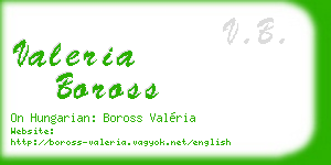 valeria boross business card